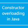 Constructor overloading in Java