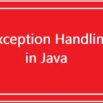 Exception Handling in Java