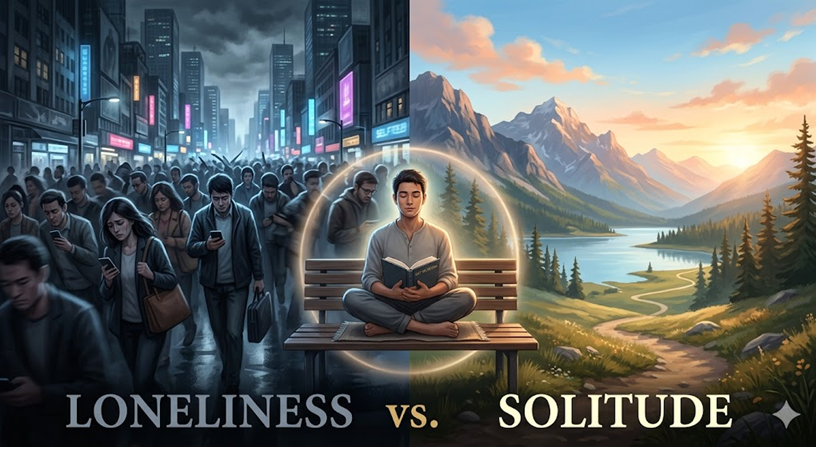 भीड़ से पूर्णता तक: अकेलेपन को अपनी सबसे बड़ी ताकत (Solitude) कैसे बनाएं