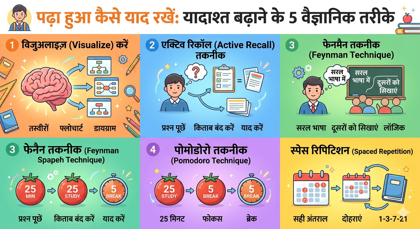 पढ़ा हुआ भूलना बंद: याददाश्त को ‘सुपर-कंप्यूटर’ बनाने के 5 वैज्ञानिक तरीके